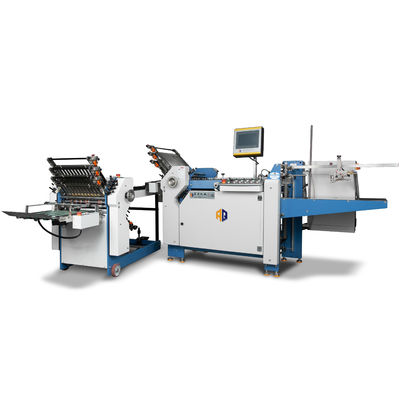 Máquina de dobragem de papel de inserção comercial de dobragem cruzada para equipamento de pasta de papel impresso