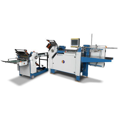 Máquina de dobragem cruzada de folhetos de papel de inserção de folhetos A3 de baixo custo com carteira de papel de direção de engrenagem