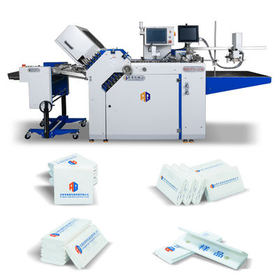 Máquina de dobrar folhetos farmacêuticos de grande formato com detecção de engarrafamento de papel para indústria farmacêutica