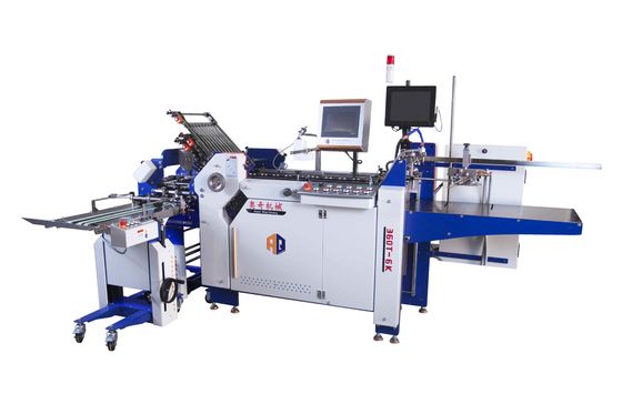 Indústria Cartão de papel eletrônico com alimentador de pilhas planas para folheto folheto máquina de dobragem de papel
