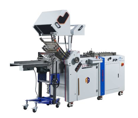 Máquina de dobragem de folhetos de alimentação por sucção de ar de alta velocidade com satcker vertical para máquina de folhetos dobrados