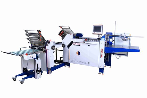 Largura 570 mm Máquina de dobrar papel de grande formato com alimentador de pilhas planas para livreto dobrado