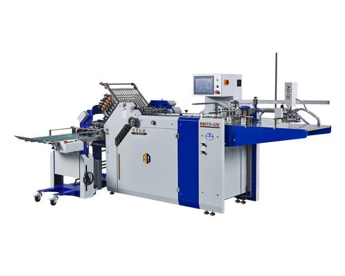 Máquina de dobragem totalmente automática de 480 mm com faca de dobragem cruzada para folheto de folheto dobrado